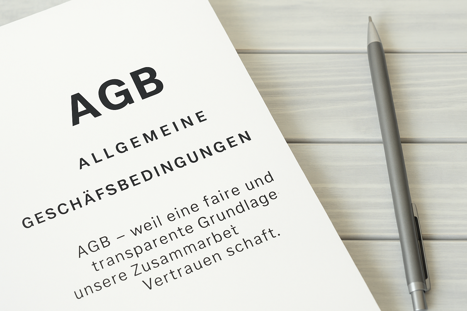 Allgemeine Geschäftsbedingungen